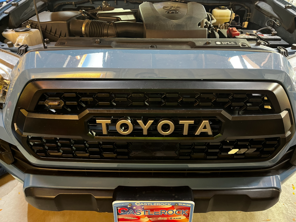 2018 Tacoma TRD Pro grille LED lights unlit daytime