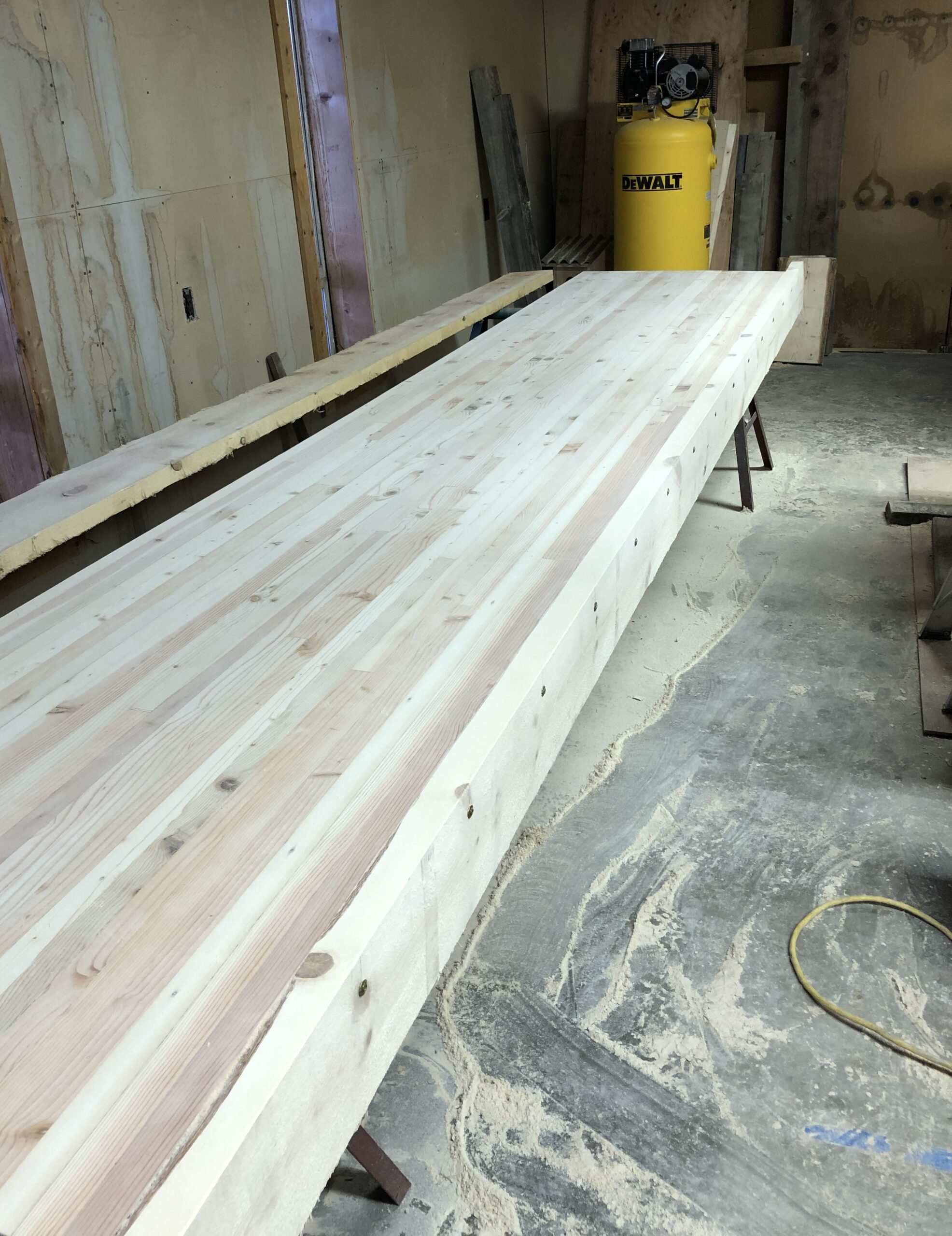 Slab nearly complete — sections joined, surface coming together